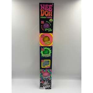 NeeDoh Power Tower 6 Pack Variety Set Groovy Glob Nice Cube SnowBall Schylling